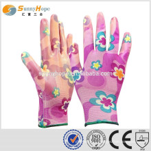 SUNNYHOPE safety nitrile coated garden gloves